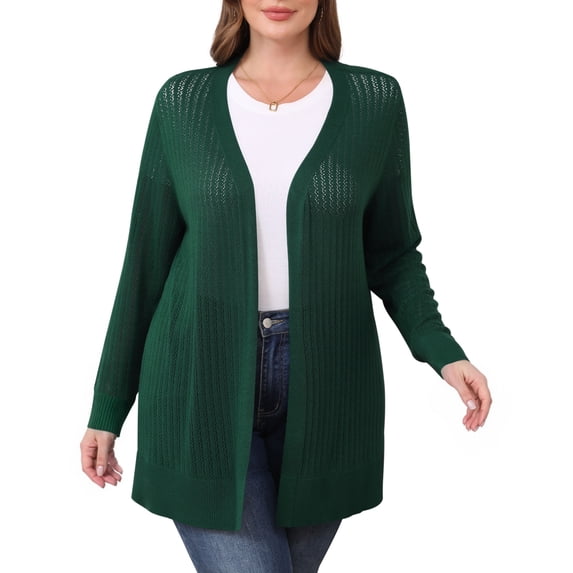 Daystry Women Casual Lightweight Cardigan Cover Up Open Front Breezy Long Sleeve Summer Blouses
