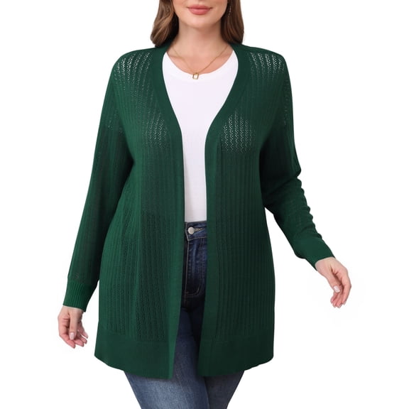 Daystry Women Casual Lightweight Cardigan Cover Up Open Front Breezy Long Sleeve Summer Blouses