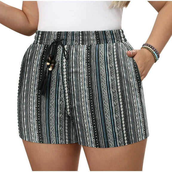 Daystry Women Casual Shorts Drawstring Summer Comfy Elastic Waist Lightweight Shorts Pull On Short with Pockets