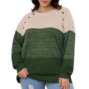 Daystry Women's Oversized Long Sleeve Casual Knit Pullover Sweater Pullover
