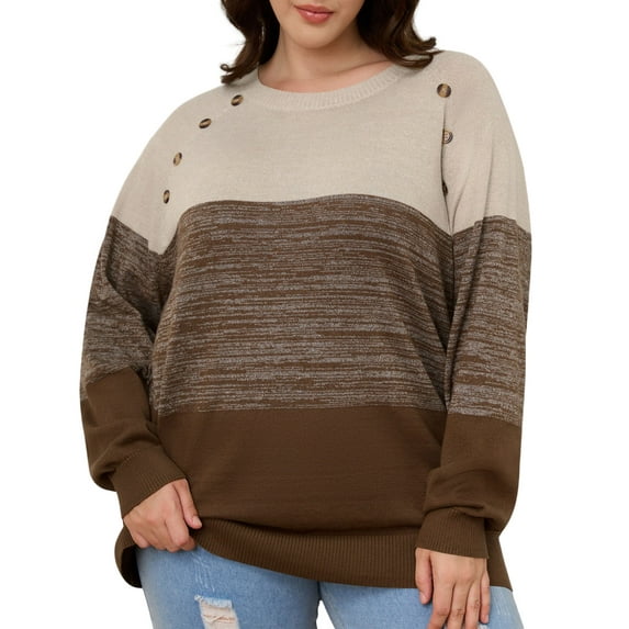Daystry Women's Oversized Long Sleeve Casual Knit Pullover Sweater Pullover