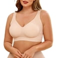 thumbnail image 1 of Daystry Womens Plus Size Wireless Bra Supportive Seamless Bras Full Coverage Push Up Comfortable No Underwire Tshirt Bras, 1 of 11