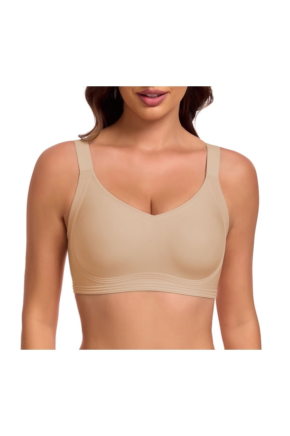 Womens Seamless Supportive Wireless Bras Push Up Full Coverage Comfortable No Underwire Bras