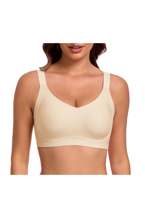 Womens Seamless Supportive Wireless Bras Push Up Full Coverage Comfortable No Underwire Bras