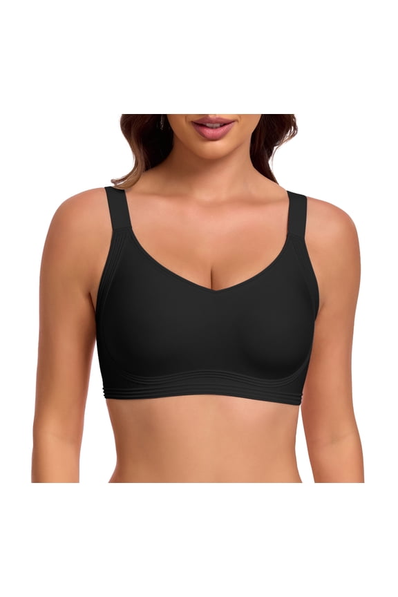 Womens Seamless Supportive Wireless Bras Push Up Full Coverage Comfortable No Underwire Bras