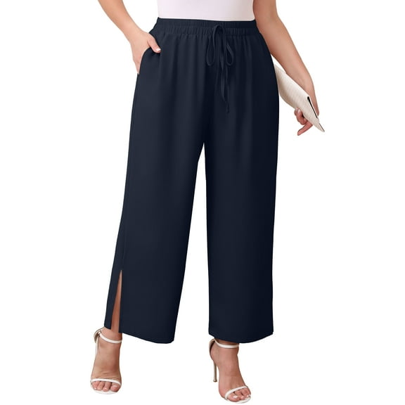 Daystry Womens Wide Leg Lounge Pants High Waisted Drawstring Casual Lightweight Loose palazzo pants with Pockets