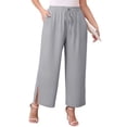 thumbnail image 1 of Daystry Womens Plus Size Wide Leg Lounge Pants High Waisted Drawstring Casual Lightweight Loose palazzo pants with Pockets, 1 of 15