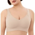 thumbnail image 1 of Daystry Womens Wireless Bras Full Coverage Comfortable Seamless Everyday Bras Soft Light Support Bras, 1 of 8