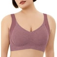 thumbnail image 1 of Daystry Womens Wireless Bras Full Coverage Comfortable Seamless Everyday Bras Soft Light Support Bras, 1 of 5