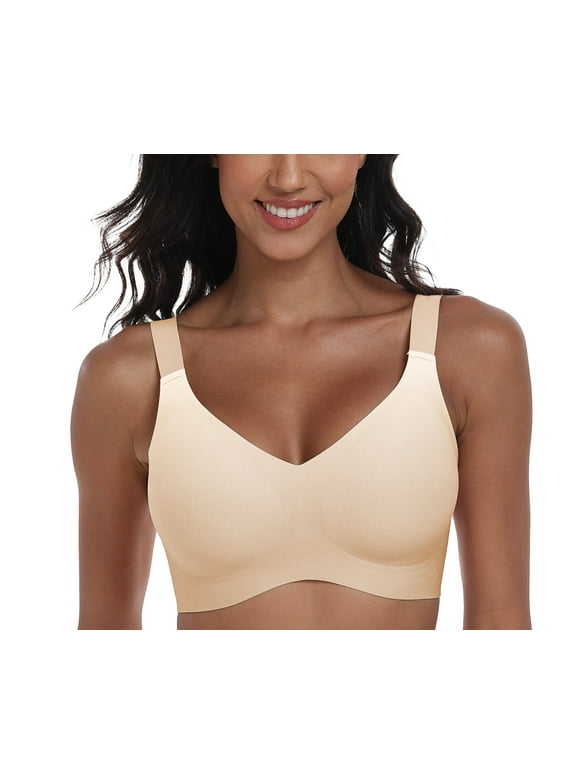 Womens Wireless Bras No Underwire Push Up Bra Comfort Seamless Supportive Full Coverage Everyday Bras Gradient Color with Bra Extender