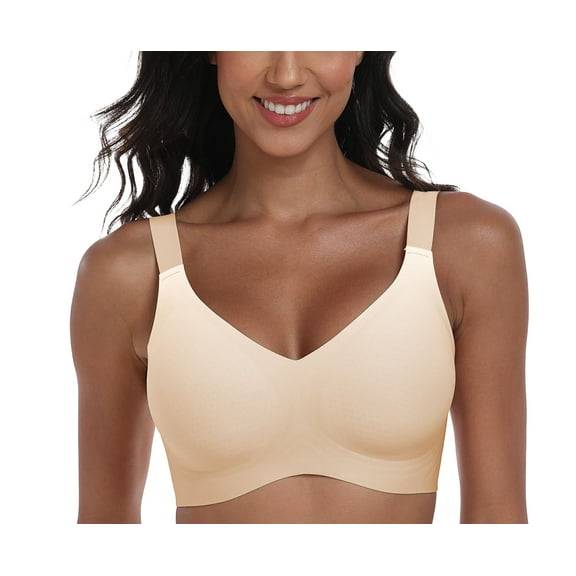 Daystry Womens Wireless Bras No Underwire Push Up Bra Comfort Seamless Supportive Full Coverage Everyday Bras Gradient Color with Bra Extender