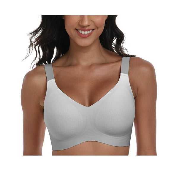 Daystry Womens Wireless Bras No Underwire Push Up Bra Comfort Seamless Supportive Full Coverage Everyday Bras Gradient Color with Bra Extender