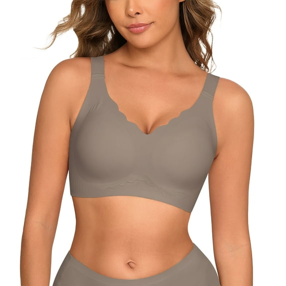 Daystry Womens Wireless Bras Push Up Bra Comfort Seamless Full Coverage Supportive Everyday Bras