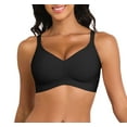 thumbnail image 1 of Daystry Womens Wireless Stripe Bras No Underwire Push Up Bra Comfort Seamless Supportive Full Coverage Everyday Bras without padding, 1 of 11