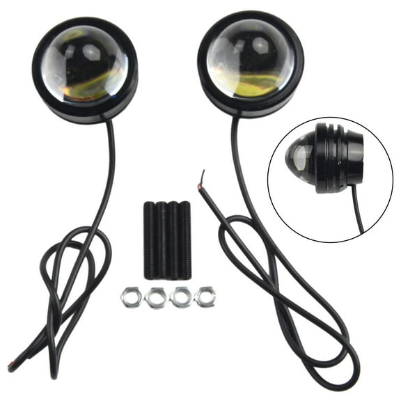 Daytime Light Fog Light LED Projector White 12V-24V 2PCS Anti-fog Bull Eye Dustproof High Power New Replacement