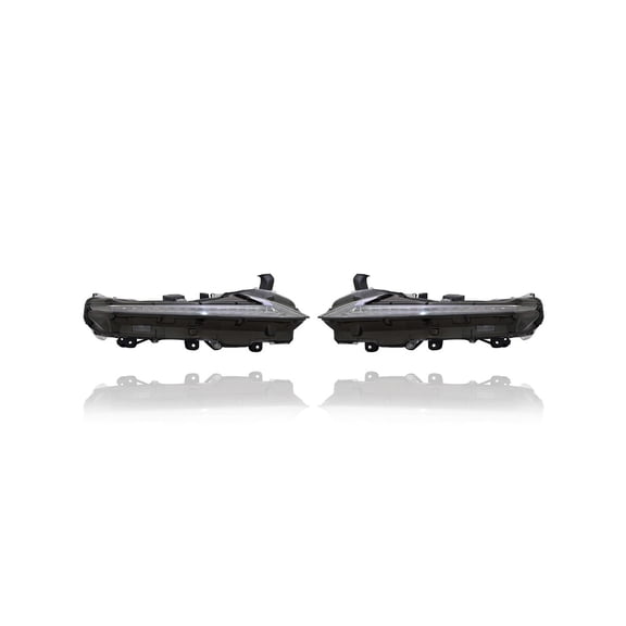 Daytime Running Light - Compatible/Replacement for '15-21 Lexus NX200T/300/300h With F Sport Package - LED Triple Beam Headlight - Pair, Left Driver + Right Passenger Set - 8161078050, 8162078050