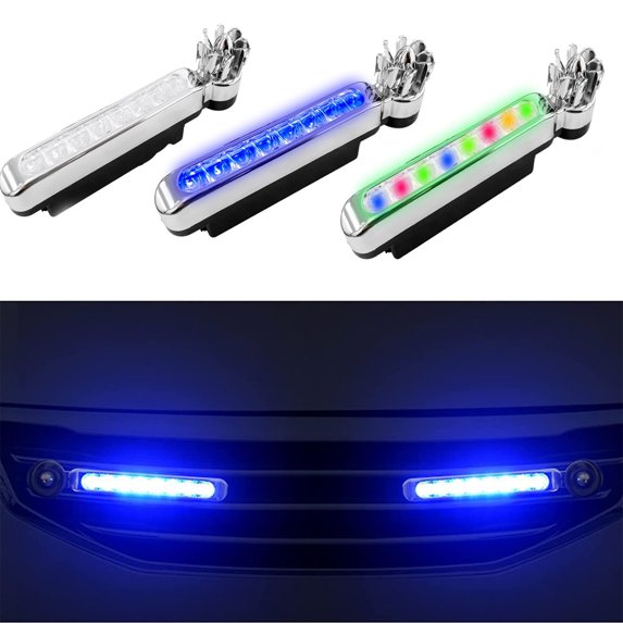 Daytime Running Lights LED Wind Car Lights Wind Powered Daytime Running Lights with 8 High-Brightness LEDs and 8-Blade Turbine for Cars Trucks SUVs Motorcycles,Blue(1PCS) JASKFLY