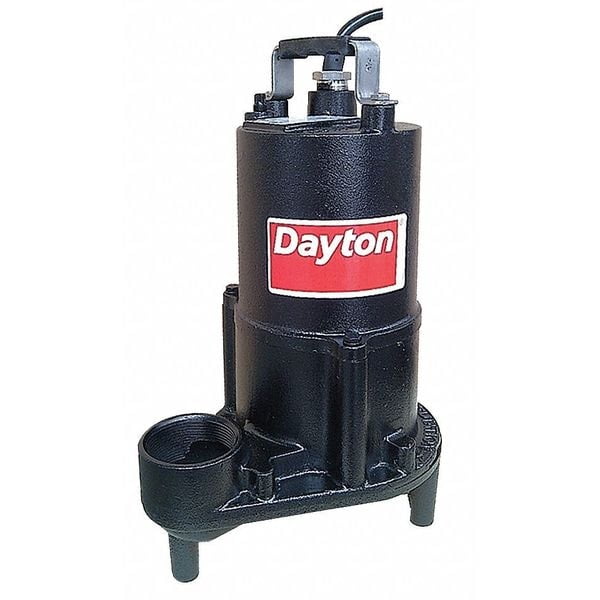 Dayton 1/2 HP Black Cast Iron Submersible Effluent Pump
