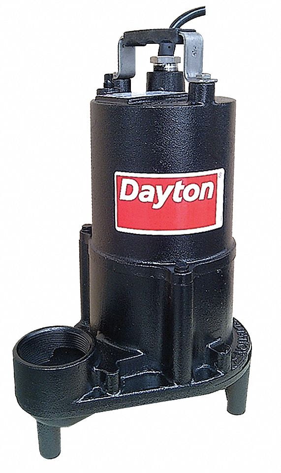 Dayton 1/2 HP Black Cast Iron Submersible Effluent Pump