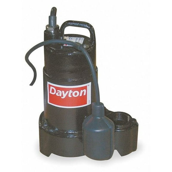 Dayton EffluentPump,20ft,4.3A,0.5hp,240VAC 4HU74