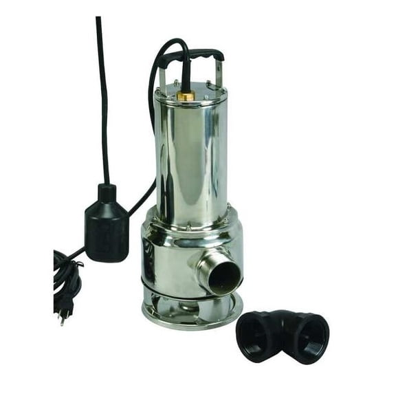 Dayton Effluent Pump,Submersible,1/3HP,2 In NPT 4HDZ8