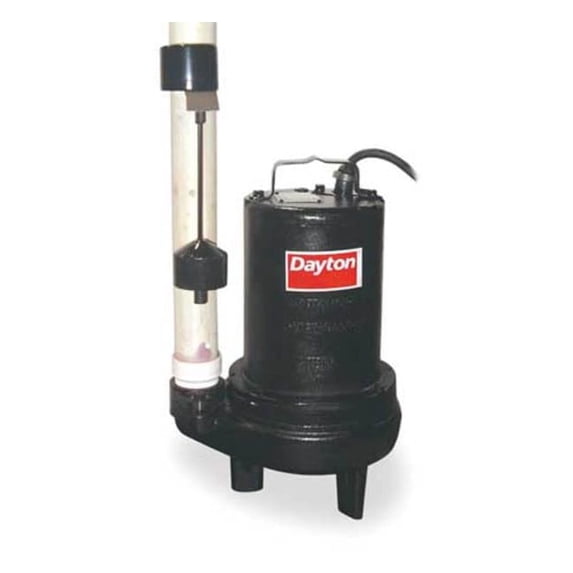 1 HP 2" Auto Submersible Sewage Pump 230V Vertical 4LB99