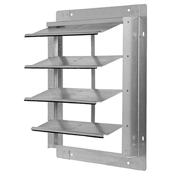 Dayton 12" Backdraft Damper/Wall Shutter, 12-1/2" x 12-1/2" Opening Required (1, 3-Panel)