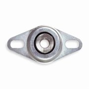2 Mount Holes, Rhombus, 2 Bolt Flange Bearing, Radial Ball, 5/8 in Dia, Steel, Set Screw Locking