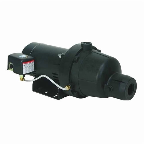 Shallow Well Jet Pump, Plastic, 3/4 HP 4HEY5