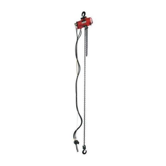 Dayton Air Chain Hoist,500 lb.Cap.,20 ft.Lift 29XL90
