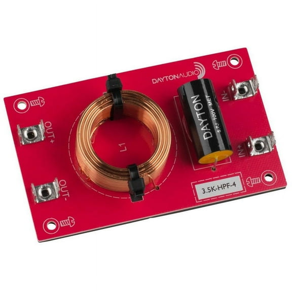 Dayton Audio 3.5k-HPF-4 High Pass Speaker Crossover 3,500 Hz 12 dB/Octave
