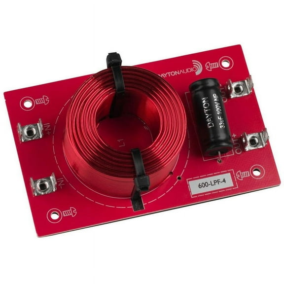 Dayton Audio 600-LPF-4 Low Pass Speaker Crossover 600 Hz 12 dB/Octave