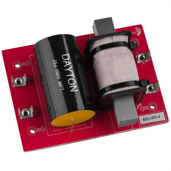 Dayton Audio 800-HPF-4 High Pass Speaker Crossover 800 Hz 12 dB/Octave