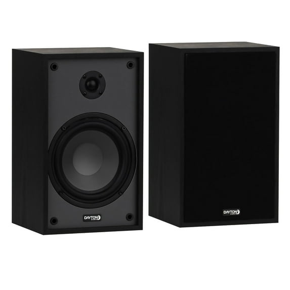 Dayton Audio Classic B65 Bookshelf/Surround Speaker Set with 6-1/2-In. Woofers, 2 Count (Black), B65Black