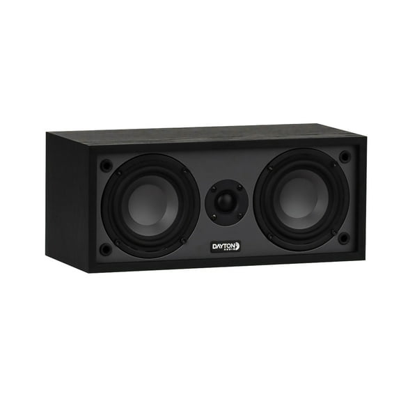 Dayton Audio Classic C40 Center Channel Speaker with Two 4-In. Woofers (Black)