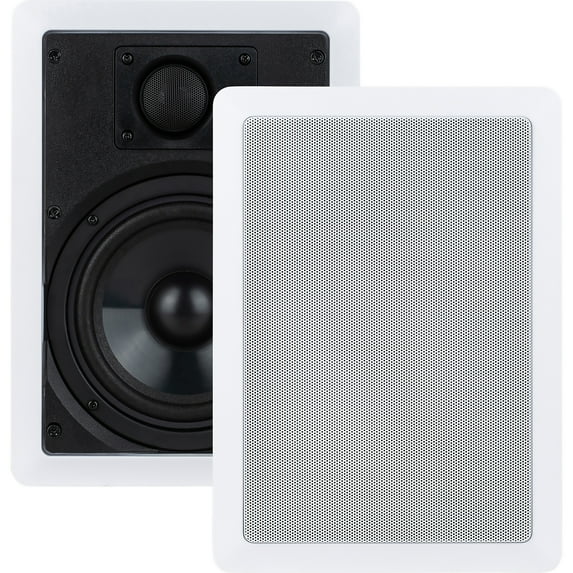 Dayton Audio Contractor Series CW65W In-Wall Speaker Set with 6-1/2-In. Woofers, 2 Count, CW65W