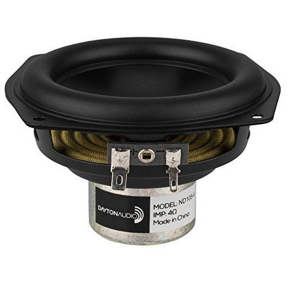 Dayton Audio Dayton Audio Nd105-4 4" Aluminum Cone Midbass Neo Driver 4 Ohm Speakers