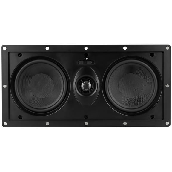 Dayton Audio Micro-Edge ME525MTM All-Channel In-Wall Speaker with Dual 5-1/4-In. Woofers and Pivoting Tweeter, ME525MTM