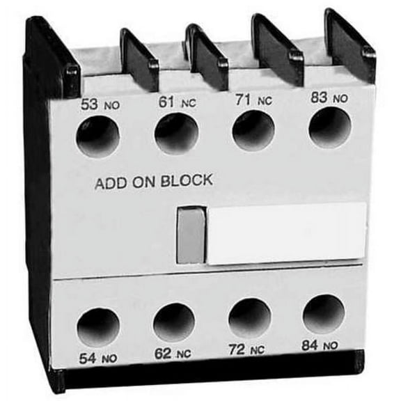 Dayton Auxiliary Contact, 0NO/4NC, 2.5 A 6EAT5