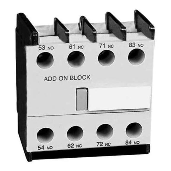 Dayton Aux Contact, IEC, 4NO, 120VAC/240VDC 6EAT4