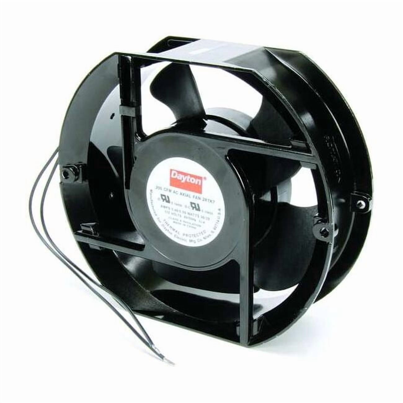 Axial Fan, Round, 115V AC, 1 Phase, Aluminum, 5 15/16 in W. 2RTK7