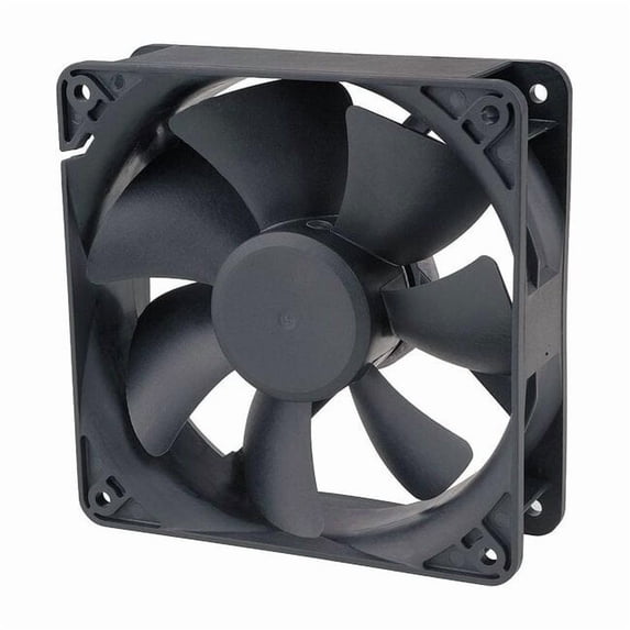 Dayton Axial Fan, Square, 24V DC, PBT Plastic, 4 11/16 in W. 31CC85