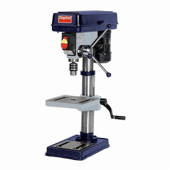Bench Drill Press, Belt Drive, 1/3 hp, 120V AC V, 10 in Swing, 5 Speed 16N196