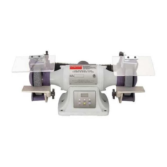 Dayton Bench Grinder, 6 in Max. Wheel Dia, 36/120 Grinding Wheel Grit 48WE49