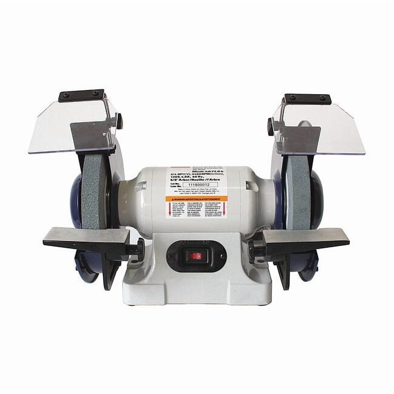 Dayton Bench Grinder, 8 in Max. Wheel Dia, 36/60 Grinding Wheel Grit 467L84