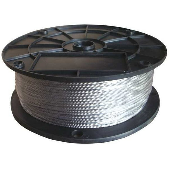 Manufacturer Varies Wire Rope,500 ft L,1/8 in dia.,352 lb 33RG94