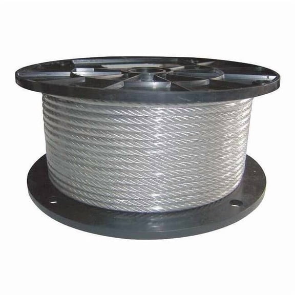 Cable,1/8 in.,500 ft.,7 x 7,Clear Vinyl 33RF87