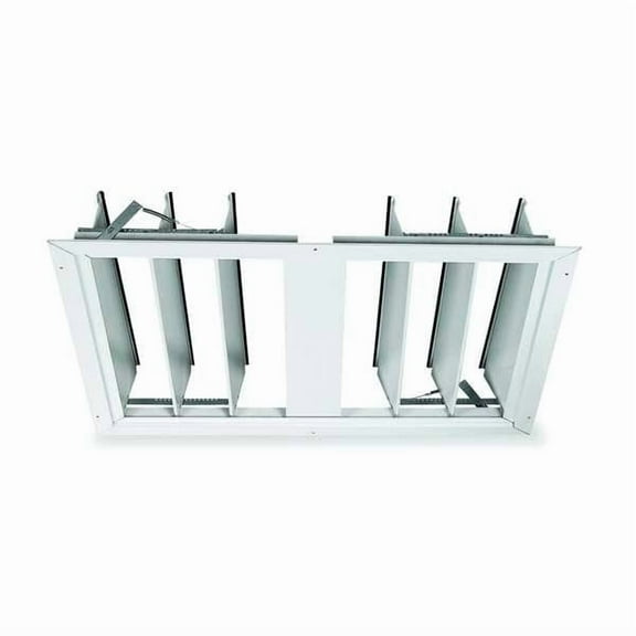 30 in 35 7/8"H-W Aluminum Ceiling Truss Damper, 28-3/4 in x 33-7/8 in, Aluminum