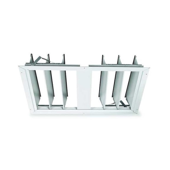 42 in 43"H 32"W Aluminum Ceiling Truss Damper, 41 in x 30 in, Aluminum