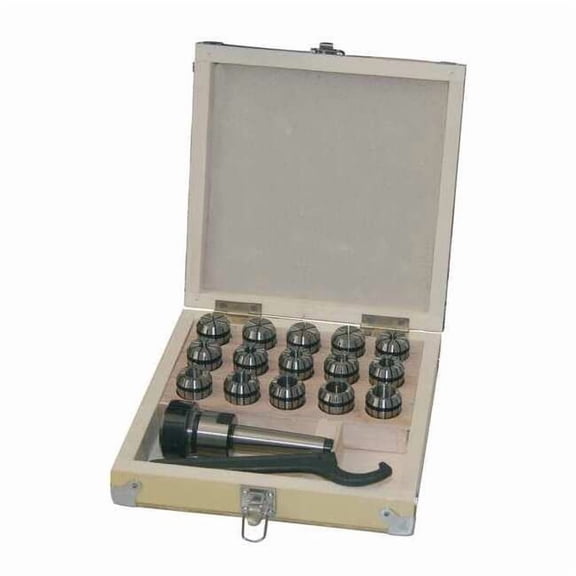 Dayton Collet Set w/Chuck,ER 25,10 Pcs 5TXF8